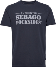 Dks Outwashed Tee T-shirts Short-sleeved Marineblå Sebago*Betinget Tilbud