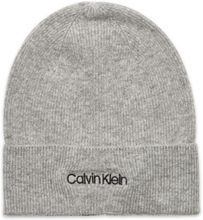 Essential Knit Beanie Accessories Headwear Beanies Grå Calvin Klein*Betinget Tilbud