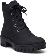 75700-01 Shoes Boots Ankle Boots Laced Boots Svart Rieker*Betinget Tilbud