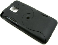 Kunststoff GEL Case S-Curve für LG P990 Optimus Speed, schwarz
