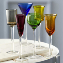 Snapsglas på fot 6-pack sorterade färger, 2,5-5 cl - Lyngby Glas
