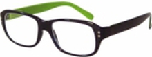HIP Leesbril zwart/groen +1.0