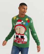 Speechless Stickad tröja Christmas Sweater Grön