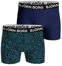 Bjorn Borg Bamboo Cotton Blend Boxer 2P Blau/Grün Small Herren