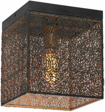 Freelight Plafondlamp Avola H 25 cm L 22 cm zwart goud