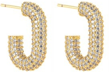 BY JOLIMA U Rock Crystal Earrings Gold One size