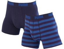 Puma - Basic Boxershorts 2 Pack Stripe - Blauw