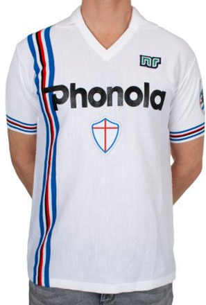 NR Nicola Raccuglia - Sampdoria Official Retro Shirt Uit 1986-1987 + N