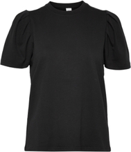 Isa Puff Sleeve Tee T-shirts & Tops Short-sleeved Svart Twist & Tango*Betinget Tilbud
