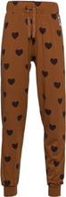 Basic Hearts Jersey Trousers Tencel™ Joggebukser Pysjbukser Brun Mini Rodini*Betinget Tilbud