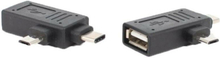 USB Type-A Female to USB-C & Micro USB Male OTG Adapter