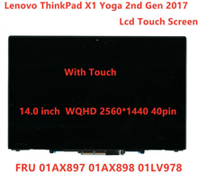 Original 14.0 LED 3K COMPLETE LCD Whole Assembly for Lenovo ThinkPad X1 Yoga 2nd 2017 01AX897"