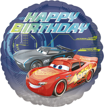Folieballong Bilar/Cars Happy Birthday