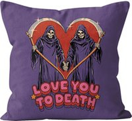 Steven Rhodes Love You To Death Square Cushion - 50x50cm