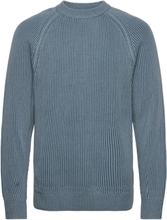 Anf Mens Sweaters Tops Knitwear Round Necks Blue Abercrombie & Fitch