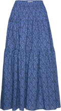 Sunsetll Maxi Skirt Lang Nederdel Blue Lollys Laundry