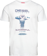 "T-Diegor-K69 T-Shirt Tops T-Kortærmet Skjorte White Diesel"