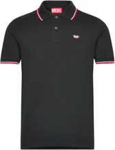 "T-Smith-D Polo Shirt Tops Polos Short-sleeved Black Diesel"