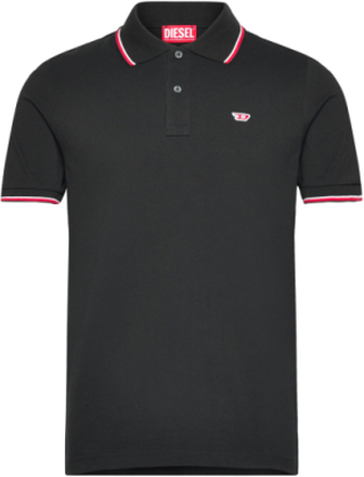 T-Smith-D Polo Shirt Tops Polos Short-sleeved Black Diesel