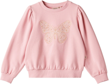 Sweatshirt Embroidery Vega Tops Sweatshirts & Hoodies Sweatshirts Pink Wheat
