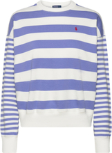 "Striped Organic Cotton Terry Sweatshirt Tops Sweatshirts & Hoodies Sweatshirts White Polo Ralph Lauren"