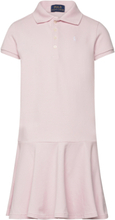 Stretch Mesh Polo Dress Dresses & Skirts Dresses Casual Dresses Short-sleeved Casual Dresses Pink Ralph Lauren Kids
