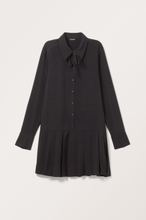 Midi Length Shirt Dress - Black