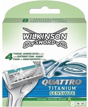 Wilkinson Quattro Titanium Sensitive Mesjes 8 stuks