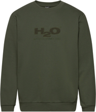 Logo Sweat O'neck Tops Sweatshirts & Hoodies Sweatshirts Green H2O