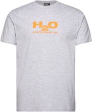 Logo Tee Tops T-Kortærmet Skjorte Grey H2O
