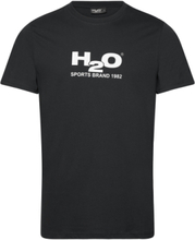 Logo Tee Tops T-shirts Short-sleeved Navy H2O