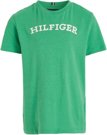 Hilfiger Arched Tee S/S Tops T-Kortærmet Skjorte Green Tommy Hilfiger