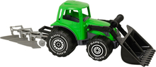 Plasto Traktor med plog och frontlastare 52 cm