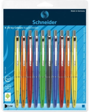 Schneider Schreibgeräte K 20 Icy Colours box, Klämma, Kulspetspenna med multifunktion, Påfyllnadsbar, Multifärg, 10 styck
