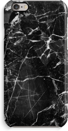 Volledig Geprint iPhone 6 / 6S Hoesje (Glossy) - Zwart Marmer 2