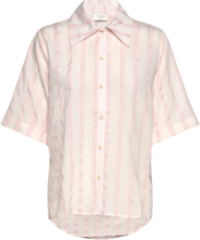 Coby Ss Shirt Kortermet Skjorte Rosa NORR*Betinget Tilbud