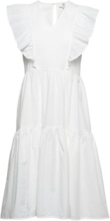 Dress Short Sleeve Knælang Kjole White Noa Noa