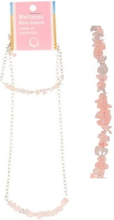Roze kwarts bar sieraden combi - one-size - roze