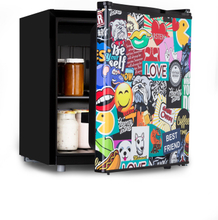 Cool Vibe 46+ kylskåp 46 liter 1 hylla Stickerbomb-stil