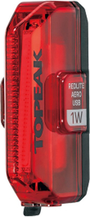 Topeak Redlite Aero USB 1W Baklampa Röd, 55 lumen, 4-50 timmar, 42 g