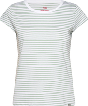 Organic Jersey Stripe Teasy Tee Fav Tops T-shirts & Tops Short-sleeved Green Mads Nørgaard