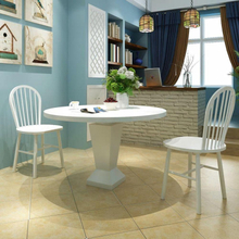 vidaXL Ruokapöydän tuolit 2 kpl valkoinen täysi kumipuu