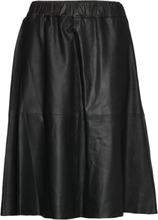 Skirt Knælang Nederdel Black DEPECHE