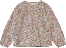 Blouse Ls In Liberty Fabric Tops Blouses & Tunics Multi/patterned Huttelihut