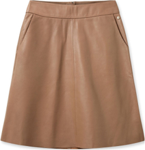 "Mmappiah Leather Skirt Kort Nederdel Brown MOS MOSH"