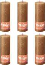 Bolsius Rustika blockljus 4-pack 190x68 mm kryddbrun