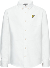 Oxford Long Sleeve Shirt Bright White Tops Shirts Long-sleeved Shirts White Lyle & Scott Junior