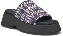 Idris Skyline - Peep Shoes Summer Shoes Platform Sandals Black DKNY