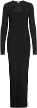 Laddered Rib Maxi Knit Dress Designers Maxi Dress Black Calvin Klein
