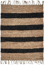 Rug, Hdrimi, Nature/Black Home Textiles Rugs & Carpets Cotton Rugs & Rag Rugs Brown House Doctor